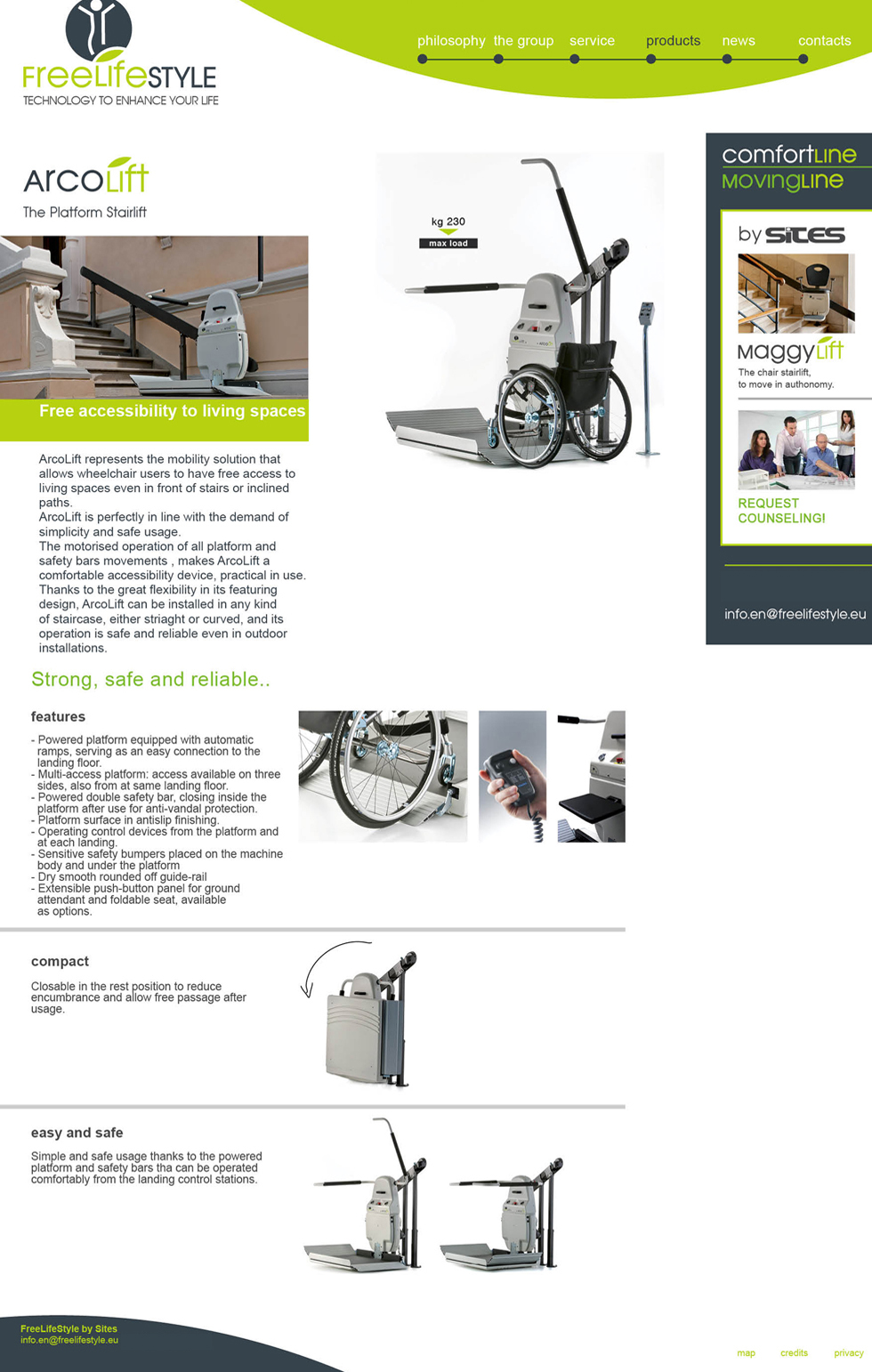Arco Lift, the platform stairlift