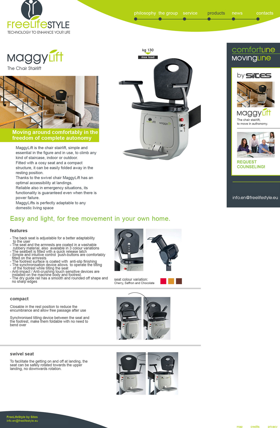 Maggy Lift, the large chair stairlift